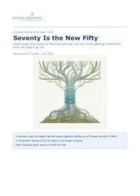 Seventy is the New Fifty