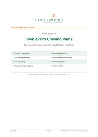 White Paper #3 KiwiSaver's Growing Pains